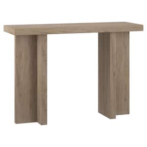Dimitra 42 in. Antiqued Gray Oak Rectangle MDF Top Console Table
