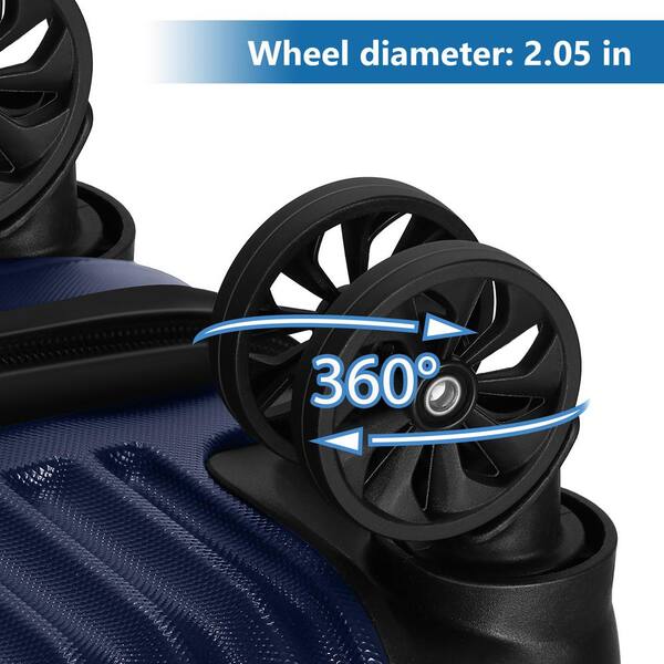 HIKOLAYAE 2-Piece Suitcase Carry On Luggage with Spinner Wheels