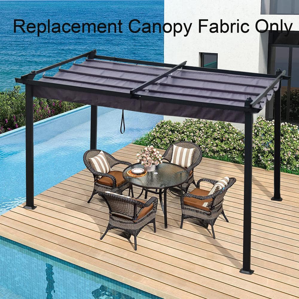 Gray Polyester Replacement Canopy for 10x10 FT Pergola