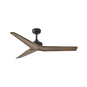 CHISEL 52.0 in. Indoor/Outdoor Matte Black Ceiling Fan with Remote Control