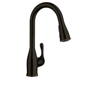 Kaden Single-Handle Pull-Down Sprayer Kitchen Faucet with Reflex and Power Clean in Mediterranean Bronze