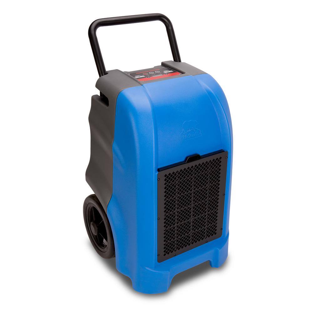 Blue Industrial Commercial Dehumidifier with Pump, 76 Pints/day