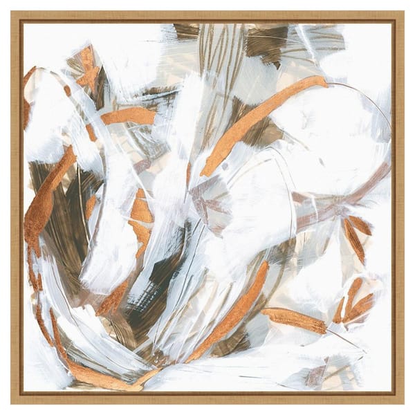Amanti Art Copper Storm IV by June Erica Vess 22 in. W x 22 in. H. Canvas Wall Art Print Framed in Brown