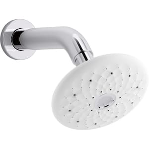 Exhale 4-Spray 4.8 in. Single Wall Mount Fixed Rain Shower Head in Polished Chrome