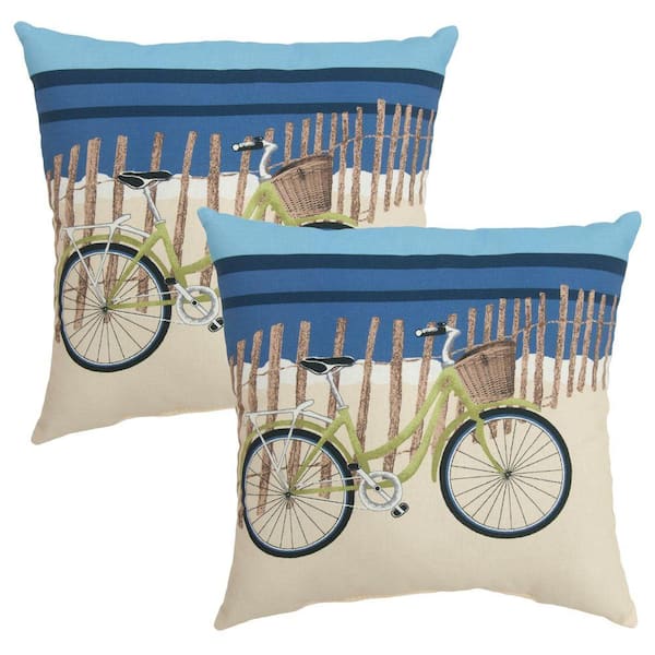 Hampton Bay 16 in. Beachcomber Outdoor Toss Pillow (2-Pack)