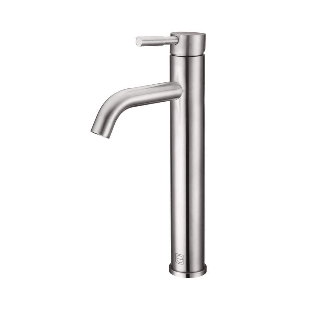 Timeless Home Single Handle Vessel Sink Faucet in Brushed Nickel