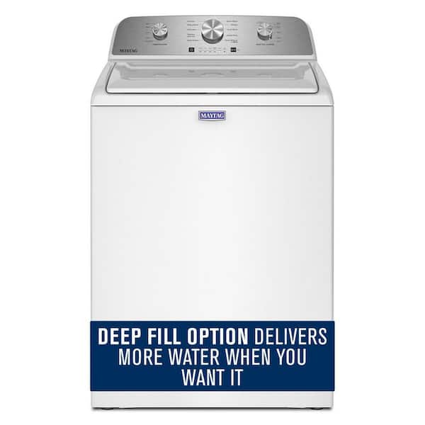 4.2 cu. ft. Top Load Washer in White with Deep Fill Option and Power Agitator