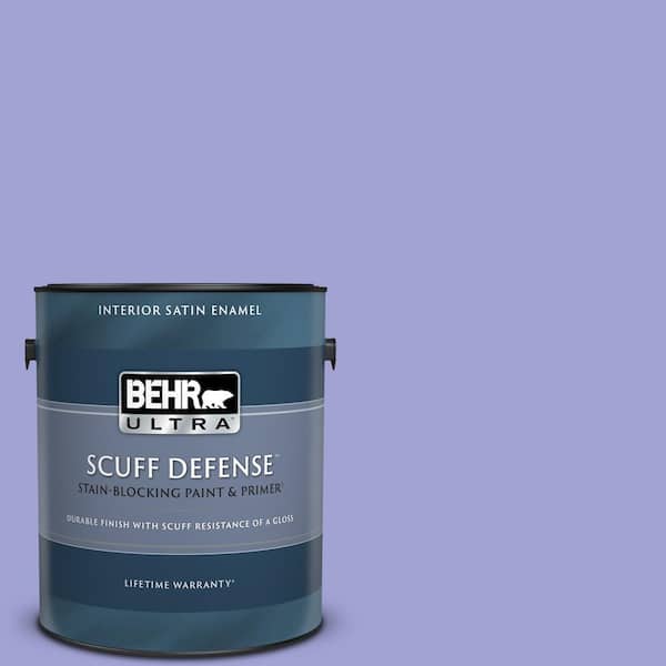 BEHR ULTRA 1 gal. #P550-4 Water Hyacinth Extra Durable Satin Enamel Interior Paint & Primer