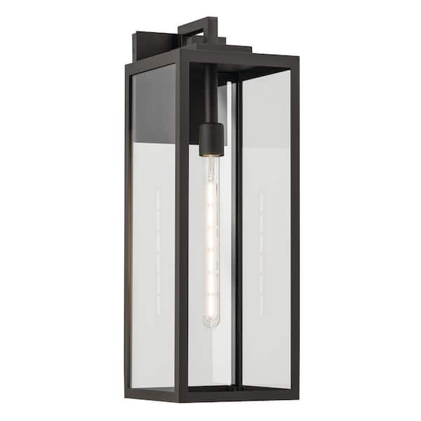 KICHLER Branner 24 in. 1-Light Olde Bronze Traditional Outdoor Hardwired Wall Lantern Sconce with No Bulbs Included (1-Pack)