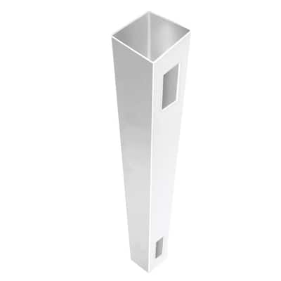 Linden 5 in. x 5 in. x 9 ft. White Vinyl Routed End/Gate Fence Post