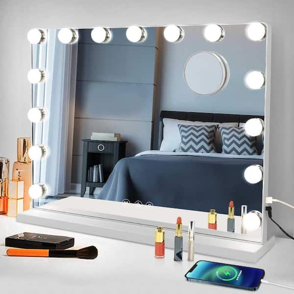 Jonpaul 23×19 Makeup Vanity Mirror With Dimmable 15 Led Lights
