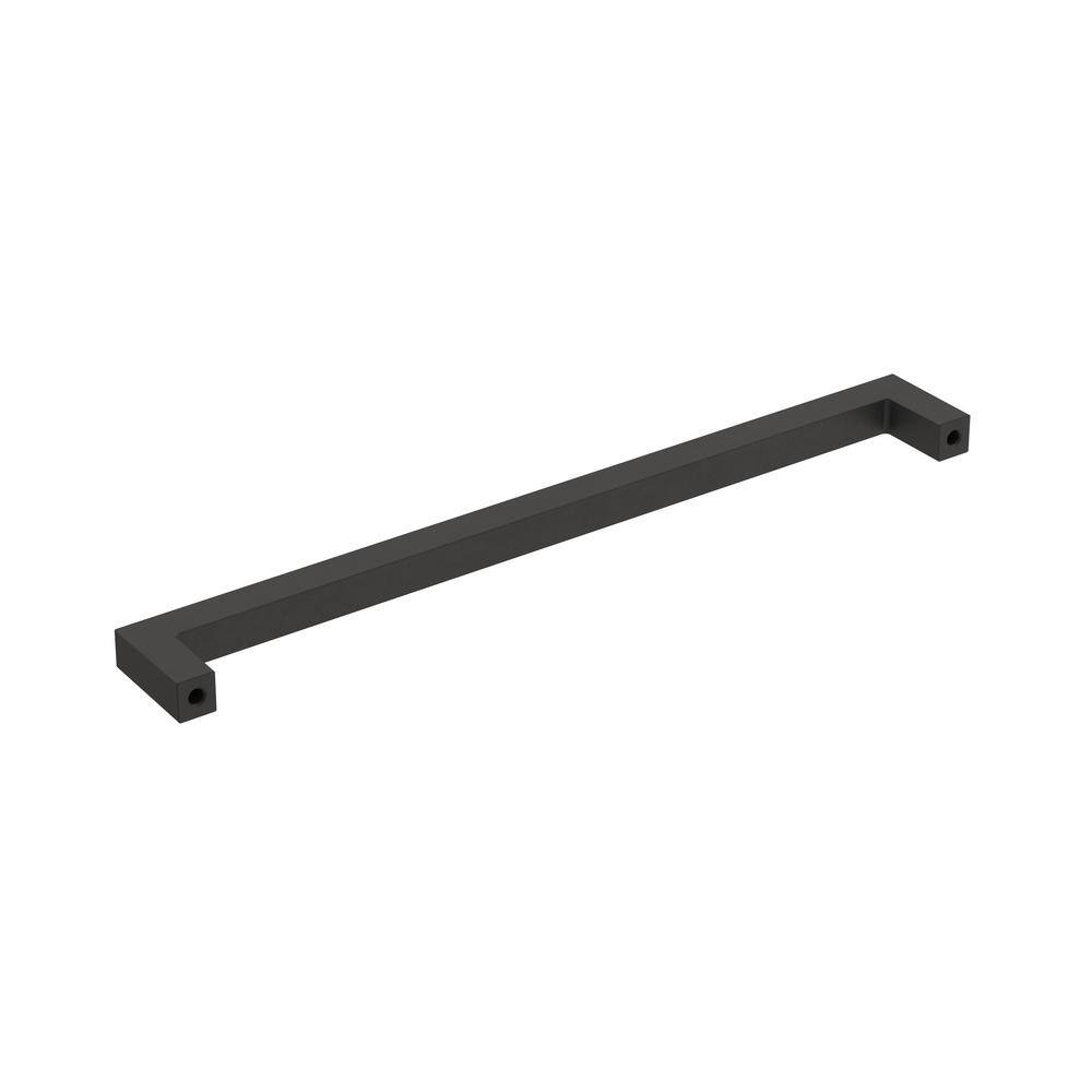 Matte Black Modern Square Cabinet Drawer Pull with Mounting Hardware