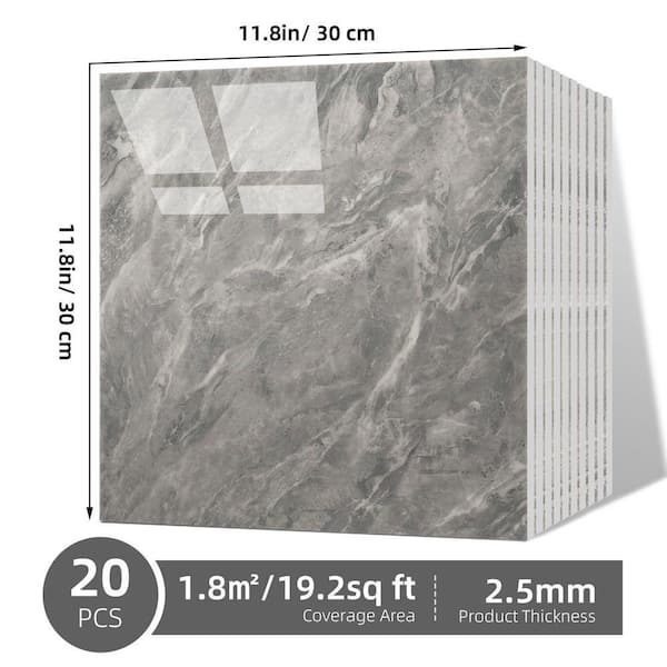 Angel Sar 12 in. x 12 in. PVC Peel and Stick Backsplash Tile