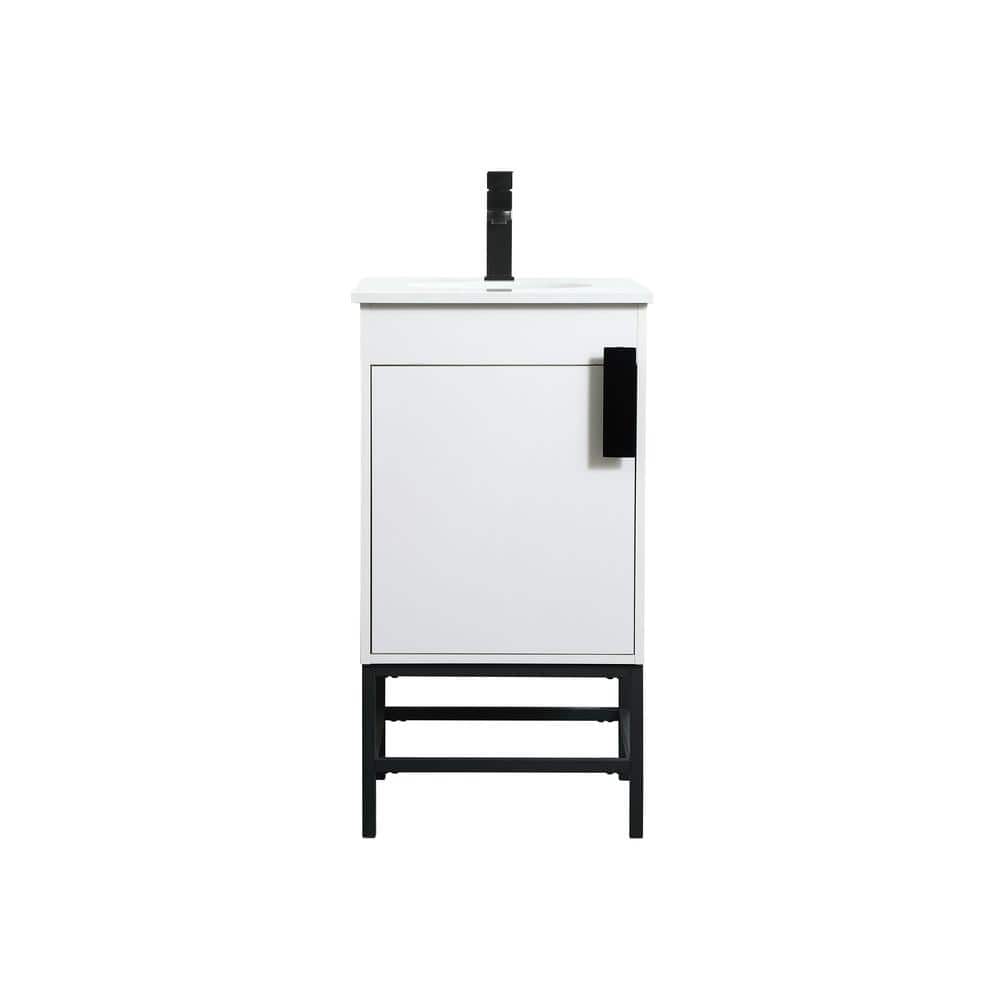 Simply Living 18 in. W x 19 in. D x 33.5 in. H Bath Vanity in White with Iv