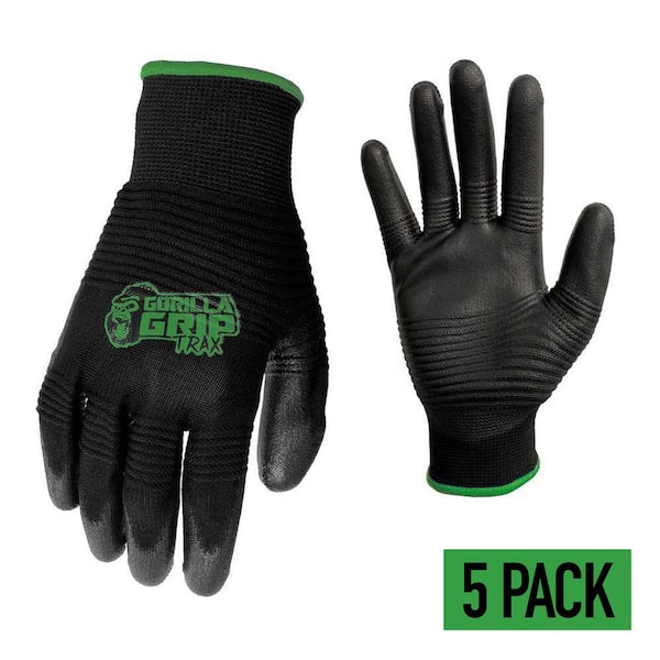 5 Pack Gorilla Grip Gloves - Large 