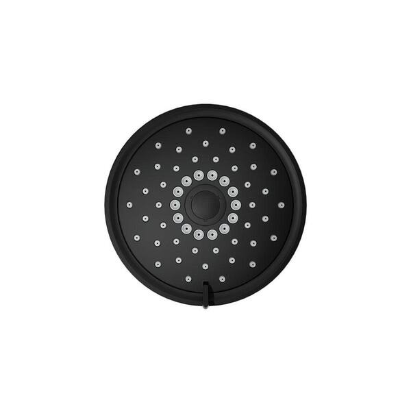 KOHLER Purist 3-Spray Patterns with 1.75 GPM 5.5 in. Wall Mount Fixed Shower Head in Matte Black