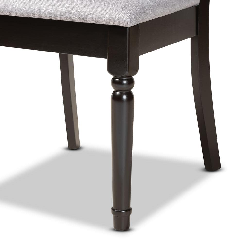 Espresso Brown Wood and Cane Low Side Chair