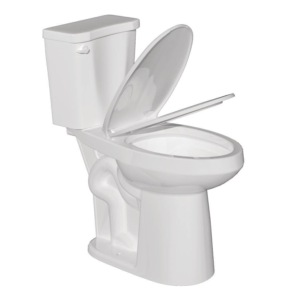 19" White Vitreous China Dual Flush Round Two-Piece Toilet