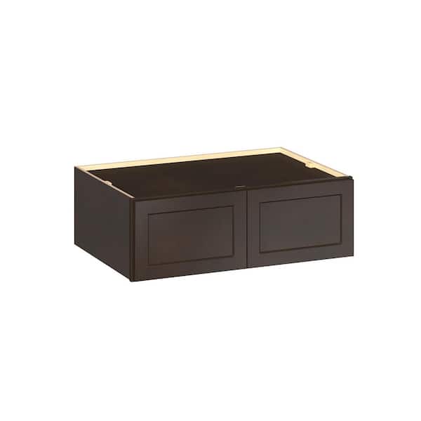 Emerson Cocoa Wall Bridge 2-Door Ready to Assemble Kitchen Cabinet (36 in. W x 12 in. H x 24 in. D)