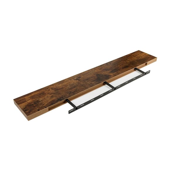 Unbranded 48 in. W x 7 in. D Brown Floating Shelves Decorative Wall Shelf