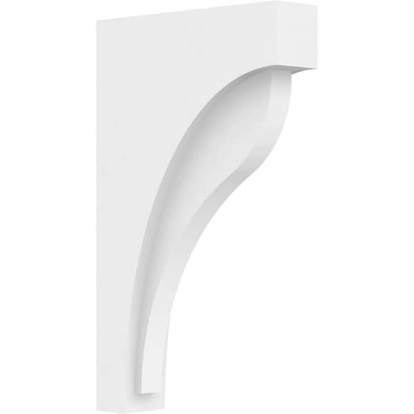 Ekena Millwork 2 in. x 13-3/8 in. x 8 in. Standard Helena Unfinsihed Architectural Grade PVC Corbel