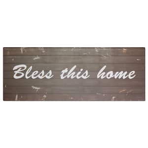 Comfort Chef Bless This Home 19.6 in. x 55 in. Anti-Fatigue Kitchen Mat