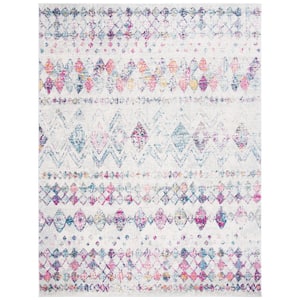 Madison Grey/Purple 10 ft. x 14 ft. Geometric Floral Area Rug