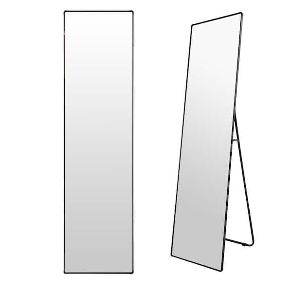 Unbranded 16 in. W x 61 in. H Thin Frame Floor Mirror Wall Mirror Dressing Mirror Hanging, Full Body Mirror