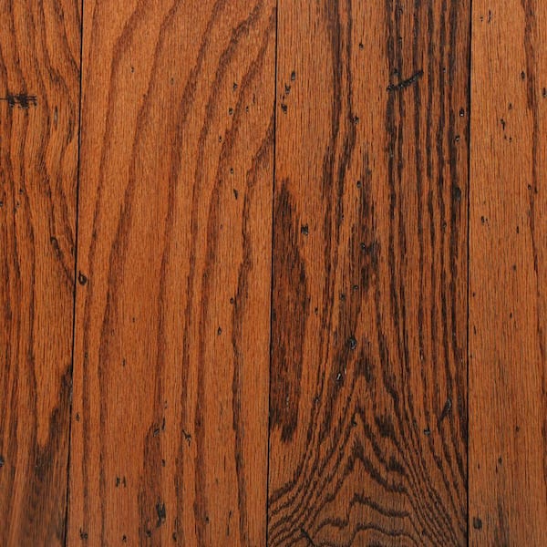 Bruce Distressed Oak Gunstock 3/8 in. Thick x 5 in. Wide Varying Length Engineered Hardwood Flooring (25 sq. ft. / case)