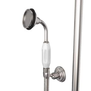 Abbey 10 in. x 28 in. 1/2 in. Shower Faucet Set with Handshower in Brushed Nickel