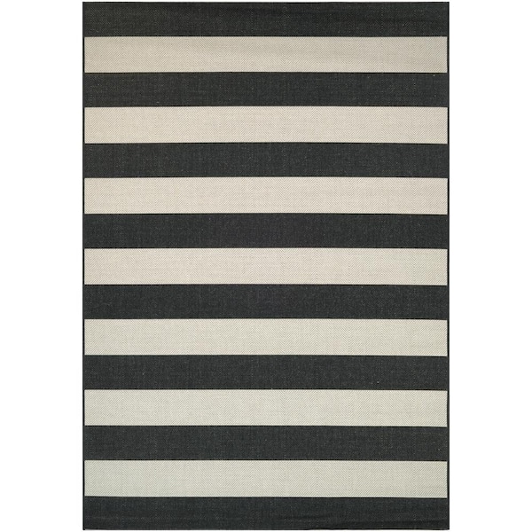 Couristan Afuera Yacht Club Onyx-Ivory 2 ft. x 4 ft. Indoor/Outdoor Area Rug