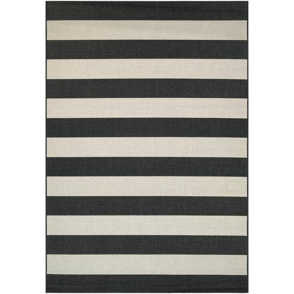 Couristan Afuera Yacht Club Onyx-Ivory 8 ft. x 11 ft. Indoor/Outdoor Area Rug