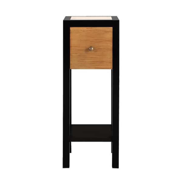 Greyson Home Roswell 10 in. Natural Sq. Wood Accent Table