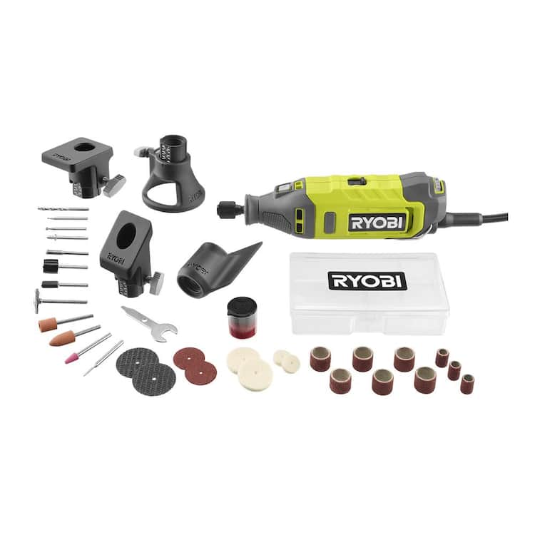 RYOBI 1.4 Amp Corded Rotary Tool with Accessories and Storage Case