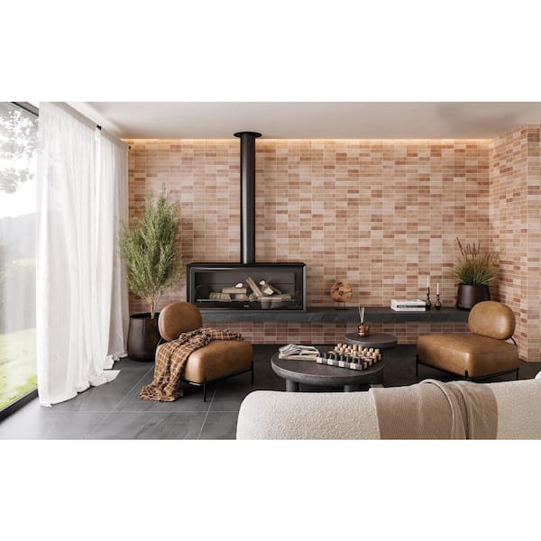 Celine 0.5" x 8" Matte Porcelain Jolly Trim in Cotto