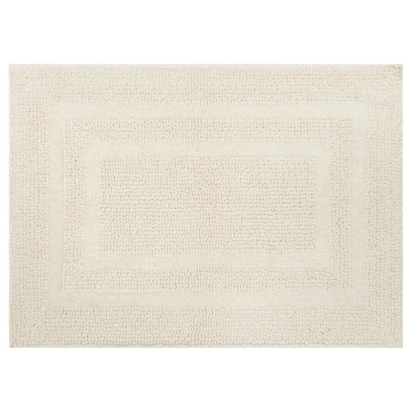 Mohawk Home Cotton Reversible Natural 17 in. x 24 in. Beige Cotton Machine Washable Bath Mat