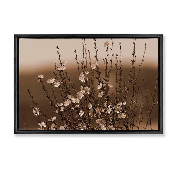 Stupell Industries Tiny Blooming Flowers by Nancy Crowell Black Floater Frame Nature Graphic Art Print 17 in. x 25 in.