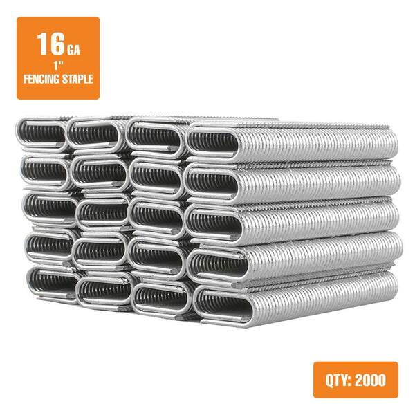 thumbnail image 2 of Freeman 9-Gauge 1-1/2" Glue Collated Fencing Staples – Galvanized Steel, 1000 Count For Heavy-Duty Wire & Mesh Fencing 2 of 13