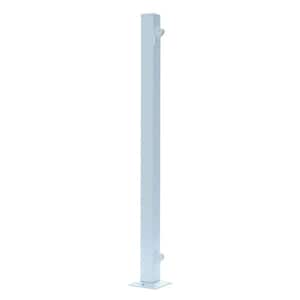 3-1/6 ft. x 2 in. x 2 in. Aluminum White End Railing Post