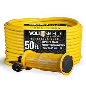 50 ft. 14/3-Gauge Heavy-Duty Indoor/Outdoor Yellow Extension Cord