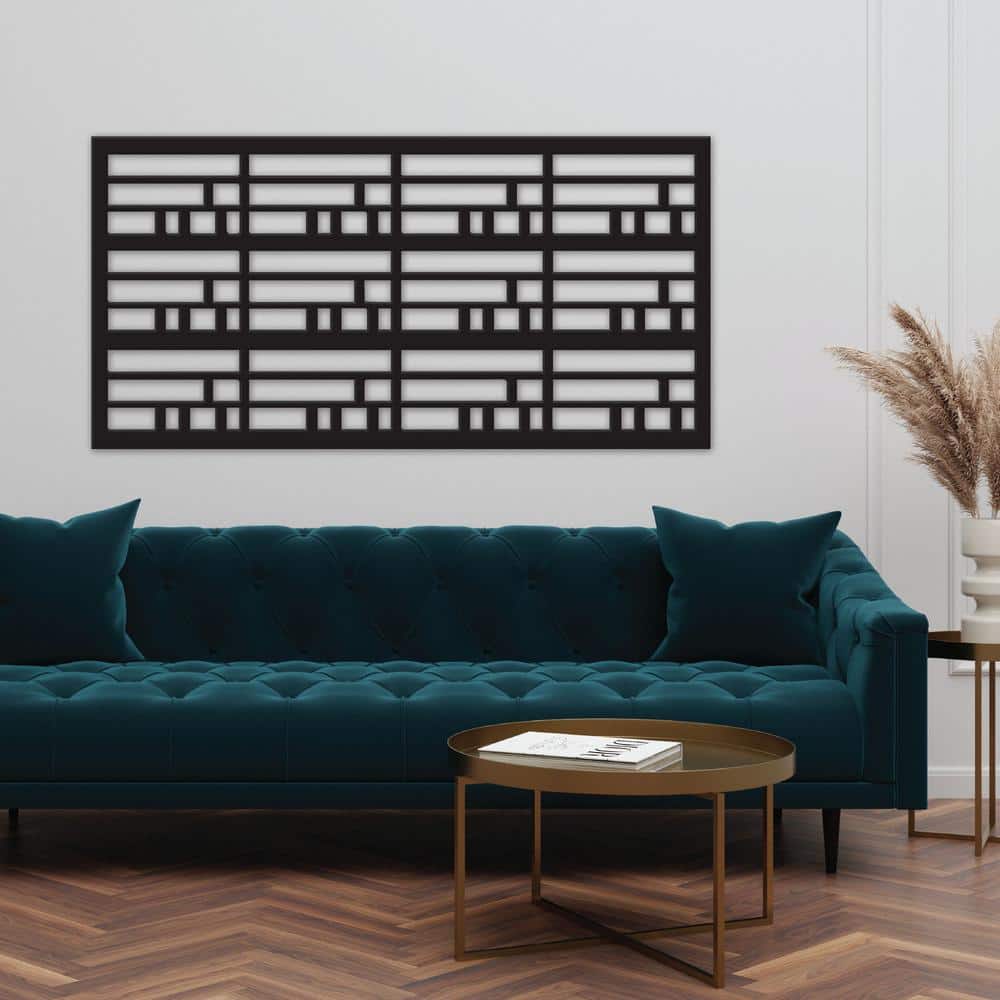 Black Polyethylene Decorative Privacy Screen Panel 2 ft. x 4 ft.