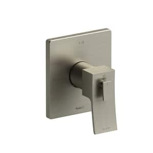 Zendo 1-Handle Wall Mount 1/2 in. Therm and Pressure Balance Trim Kit in Brushed Nickel (Valve Not included)