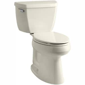 Highline Classic the Complete Solution 2-Piece 1.28 GPF Single Flush Elongated Toilet in Biscuit, Seat Included
