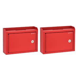 Wall Mountable Medium Size Steel Multi-Purpose Suggestion Drop Box Mailbox (2-Pack)
