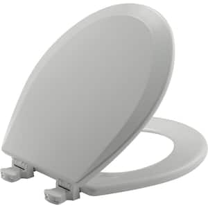 Lift-Off Round Closed Front Toilet Seat in Ice Gray