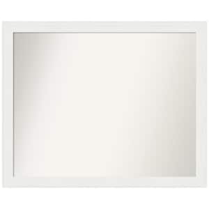 Vanity White Narrow 37.5 in. x 30.5 in. Custom Non-Beveled Recycled Polystyrene Framed Bathroom Vanity Wall Mirror