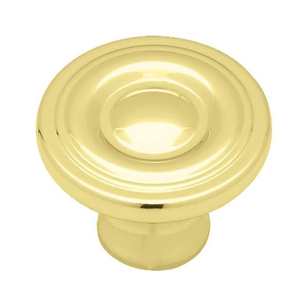 Liberty 1-1/4 in. (32mm) Polished Brass Ring Round Cabinet Knob