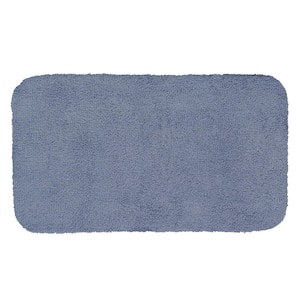 Legacy Wedgewood Blue 24 in. x 40 in. Nylon Machine Washable Bath Mat