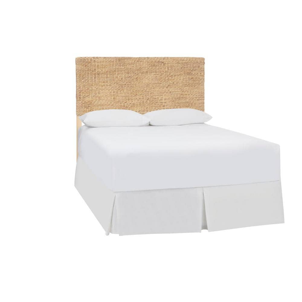 Shop Caspian Natural Finish Wood and Water Hyacinth Queen Headboard from Home Depot on Openhaus