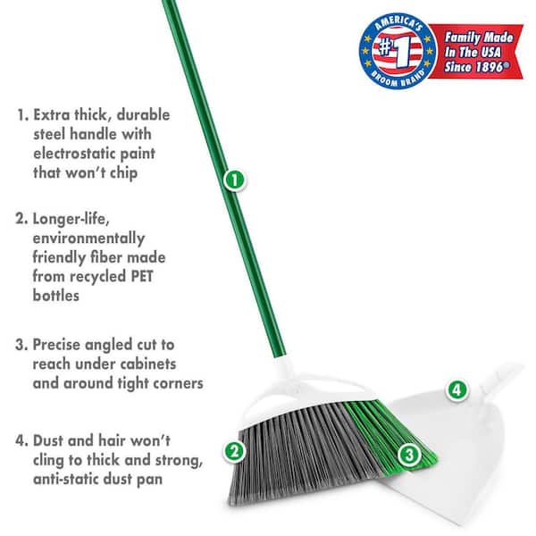 Libman Commercial Angle Broom - Extra Wide Angle, 15 Sweep Width - 997 -  Pkg Qty 6